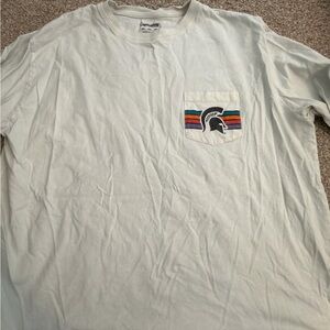 Off White Short Sleeve with Spartan Symbol